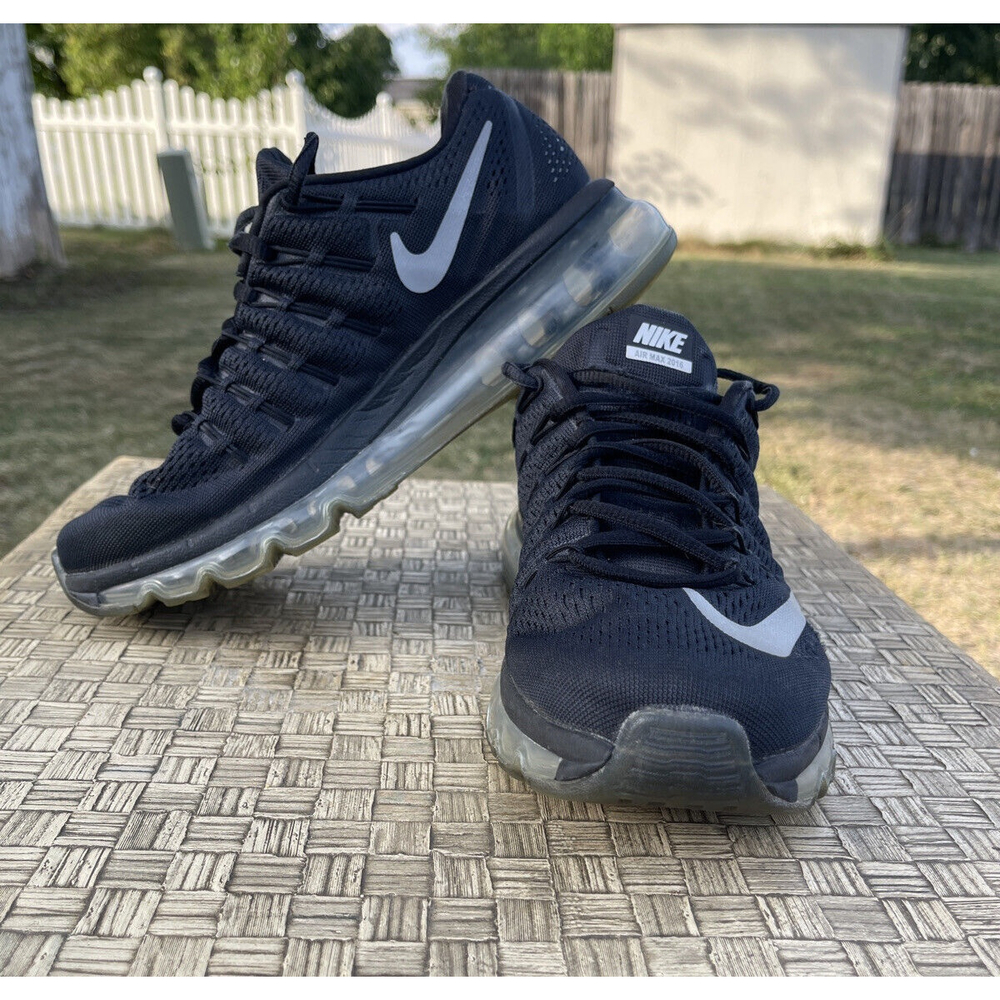 Nike Air Max 2016 Black White Ice 806772-001 Women’s Size 7 Good Condition Shoes